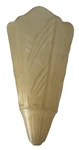 Art Deco Slip Shade Wall Sconce Floral Design Amber Tint 1930 8 Tall Vintage. Fixed Price $138.46.
