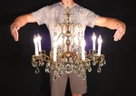 Antique French Brass Dark Patina Pineapple Crystal Chandelier Pair Available. Fixed Price $1350.00.
