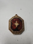 Vtg Max Factor Powder Compact Golden Signet Pendant Watch Style. Fixed Price $65.00.