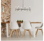 New 16-LIGHT Chrome Island Chandelier By Monteaux Lighting. Fixed Price $36.00.
