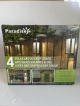 Paradise Solar 4 Pack Led Accent Lights 10 Lumens Cast Aluminum - Black. Fixed Price $37.99.