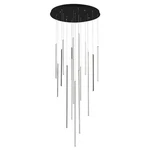 Kuzco Chute 16 Head Led Multi Pendant, Black/white Acrylic Diffuser MP14932-BK. Fixed Price $2374.00.