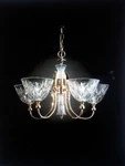 1992 Kichler 24K Gold Plated & Thick Lead Crystal 5 Light Chandelier Stunning. Fixed Price $260.00.