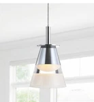 Jonathan Alain 5" Contemporary Adjustable Metal Integrated Led Pendant Light. Fixed Price $38.00.
