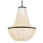 Crystorama Brielle Capiz Shell Light Chandelier, Dark Bronze BRI-3006-DB. Fixed Price $518.40.