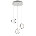 Afx Lighting Lock Round Pendant, 120V, Satin Nickel - LCKP09L30D1SNRND3. Fixed Price $412.80.