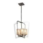 Justice Fusion Aria 4-LIGHT Chandelier, Chrome/mercury FSN-8014-10-MROR-CROM. Fixed Price $464.99.