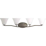Progress Lighting Bravo 4-LIGHT Antique Bronze Etched Glass Bath Vanity. Fixed Price $34.99.