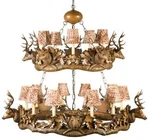 Mountain Lodge Stag CHANDELIER-15 Lights, Style. Fixed Price $7819.00.