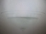 Hampton Bay 11 In 2-LIGHT White Flush Mount With Frosted Swirl Glass Shade. Fixed Price $16.11.