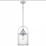 Quoizel Model# QPP2781BN Pendant Light-clear Seeded Glass. Fixed Price $99.00.