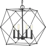 Progress Lighting P500083 Black Spatial 4-LIGHT 24"W Chandelier. Fixed Price $339.99.