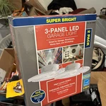 Global Lighting, 2PK 3PANEL 8K Lumens Direct Led Retro-fit Garage Work. Fixed Price $75.99.