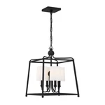 Crystorama Sylvan Light 16" Chandelier, Black Forged/ivory 2245-BF. Fixed Price $399.99.