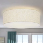 Flush Mount Ceiling LIGHT,16''MODERN Close To Lamp With Double Linen .... Fixed Price $96.33.