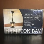 Hampton Bay 1-LIGHT Outdoor Pendant Fixture Missing Glass Pc. Fixed Price $14.99.