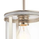 Kichler Angelica Polished Nickel Industrial Clear Glass Cylinder Mini Pendant. Fixed Price $51.99.