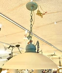 Troy Lighting 1621-H-VG Green Pendant Bowl Downlight White Frosted Glass. Fixed Price $79.00.