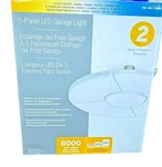 5-PANEL Led Garage Light, Workshop, Adjustable Brightness, White, Panels 2 Pc. Fixed Price $39.99.