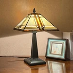 Capulina Tiffany Lamp Stained Glass Table 12X12X19 Inches Cream Color St.... Fixed Price $167.63.
