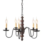Irvin's Country Tinware Inn Wood Chandelier Americana Espresso. Fixed Price $419.95.
