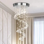 Crystop 3-LIGHTS Spairal Crystal Chandelier,modern Raindrop Fixture Pen.... Fixed Price $69.72.