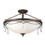 Forte Lighting 4-LIGHT Semi Flush Mount, Antique Bronze/white Glass 2498-04-32. Fixed Price $136.00.