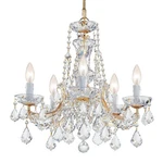 Crystorama Maria Theresa Chandelier, Crystal Elements 4476-GD-CL-S. Fixed Price $1404.99.