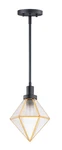 Maxim Adorn Pendant Light In Black And Burnished Brass. Fixed Price $108.00.