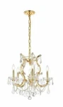 Dining Room Or Kitchen Island Gold Crystal Chandelier 6 Light Fixture 20". Fixed Price $715.70.