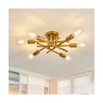 Asgyisa 6-LIGHTS Semi Flush Mount Ceiling Fixture Gold Modern... Fast Ship. Fixed Price $93.96.