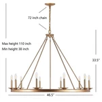 Safavieh Telta 10LT 46.5" Chandelier, Reduced Price 2172763473 CHA4017B. Fixed Price $252.00.