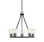 Savoy House 1-1021-5 Calhoun Light 25"W Ring Chandelier Black. Fixed Price $358.70.