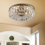 Antique Silver French Empire Crystal Semi Flush Mount Chandelier Lighting Led.... Fixed Price $121.10.