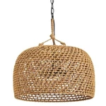 Hampton Bay Pendant Light 120-WATT Shaded Rattan Black W/ Natural Woven. Fixed Price $149.99.