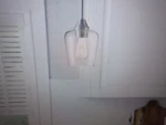 Hampton Bay Pavlen 1-LIGHT Brushed Nickel Contemporary Hanging Mini Pendant. Fixed Price $22.75.