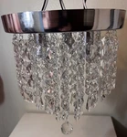 8.7 In. 3-LIGHT Chrome Flush Mount Chandelier With K9 Crystals By Merra. Fixed Price $40.00.