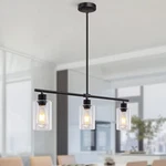 Kitchen Island Lighting 3 Lights Linear Chandeliers Rectangle Pendant Fixture. Fixed Price $46.05.