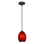 Access Brandy Firebird 1LT Glass Cord Pendant, Bz/red 28023-1C-ORB-RUSKY. Fixed Price $94.40.