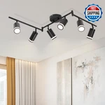 Ketom 6-LIGHT GU10 Black Led Track Lighting Fixture Ceiling Spotlight. Fixed Price $70.37.
