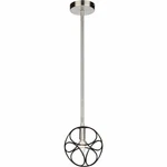 New Artcraft Sorrento Collection 1 Light Pendant, Mini Matte Black Satin Nickel. Fixed Price $11.59.