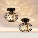 Frideko Home 2-PACK Semi Flush Mount 7.48-INCH, 2PCS Black Ceiling Light. Fixed Price $63.98.