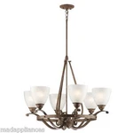 Nib Thomas Lighting Artisan Bronze M2035-45 Empress 6 Up Chandelier. Fixed Price $319.00.