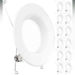Sunco Lightning 12-PACK 5/6 Baffle Retrofit Led 965LM 13W Recessed 2700K Damp. Fixed Price $39.39.
