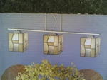 Nib Classy Kitchen Island 3-LITE Tiffany Glass Pendant Light (brushed Pewter Fin. Fixed Price $224.99.