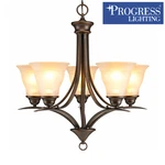 Progress Lighting P4328-20 5-LIGHT Trinity Collection Chandelier Antique Bronze. Fixed Price $249.99.