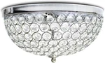 Elegant Designs FM1000-CHR 2 Light Elipse Crystal And Metal Flush Mount Ceiling. Fixed Price $29.99.