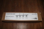 Hampton Bay Regan 4-LIGHT Industrial Linear Chandelier Brushed Gold HD4969A4. Fixed Price $98.49.