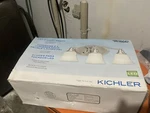 Kichler 0616047 Led 3-LIGHT Satin Nickel Opal White Glass Traditional Vanity. Fixed Price $75.00.