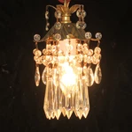 Beaded Vintage Sea Star Brass Spelter Swag Lamp Chandelier Crystal Lantern. Fixed Price $95.00.